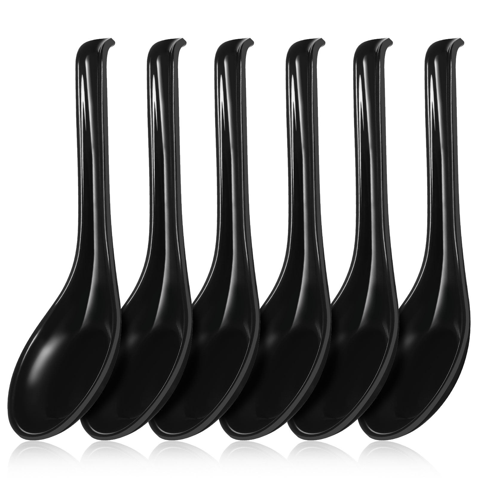 Japanese Camping Cooking - 6Pcs Plastic Soup Spoons Japanese Style