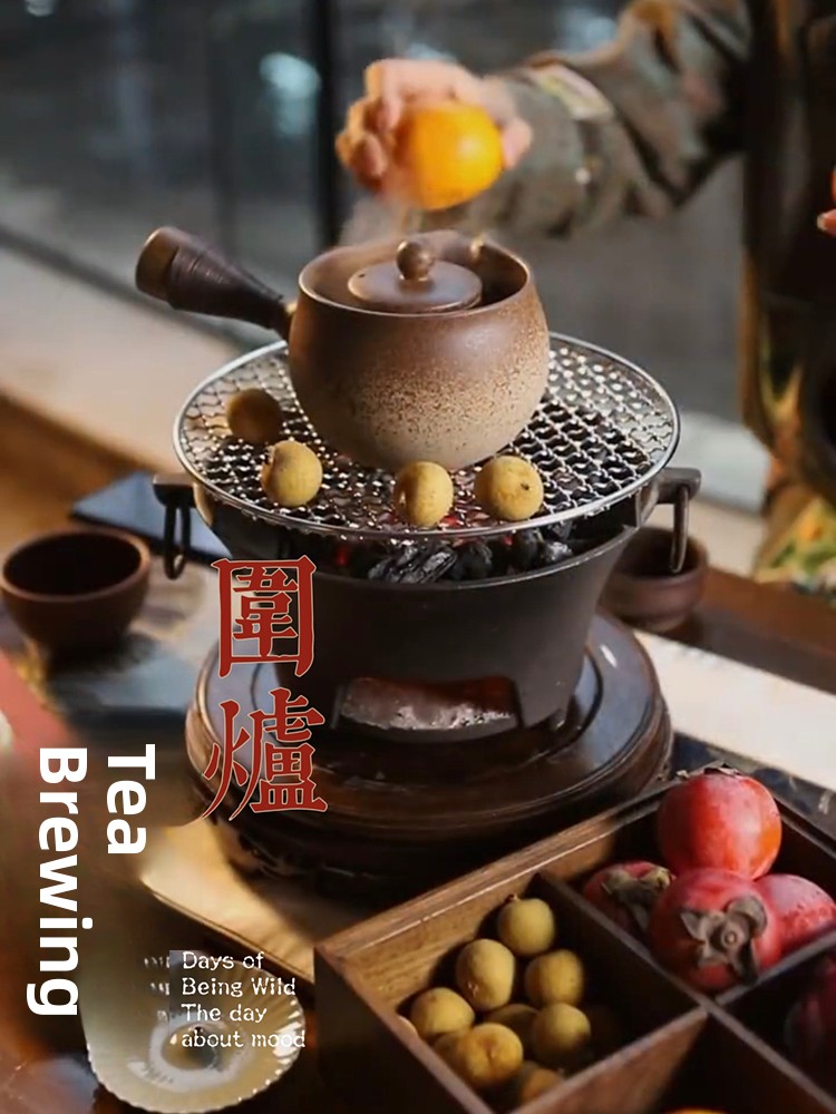 Vintage Camping Cooking Set - Indoor Outdoor Cast Iron BBQ Stove