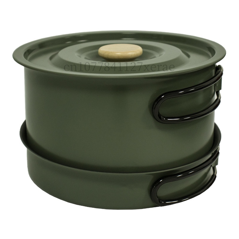 Camping Cooking Pot Large - 0.9L/1.2L/2.2L/3.5L 4pcs Outdoor Pot Set Stainless