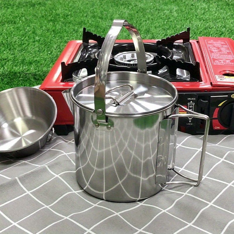 Camping Cooking Dishes - 1PC Compact and Portable 1.2L Outdoor