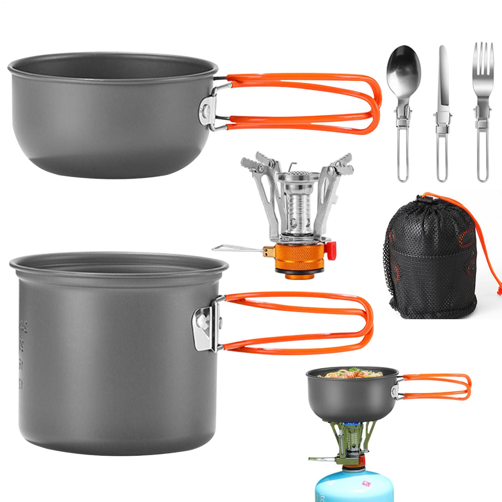 Camping Cooking No Gas - Portable Camping Cookware Set Outdoor Pot