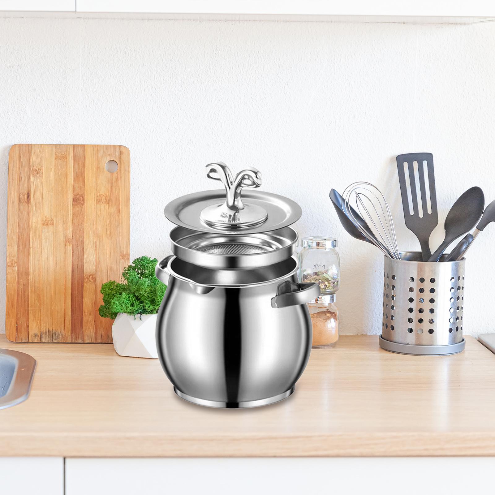 Camping Cooking Pot Large - Lard Container Pot with Dust Anti