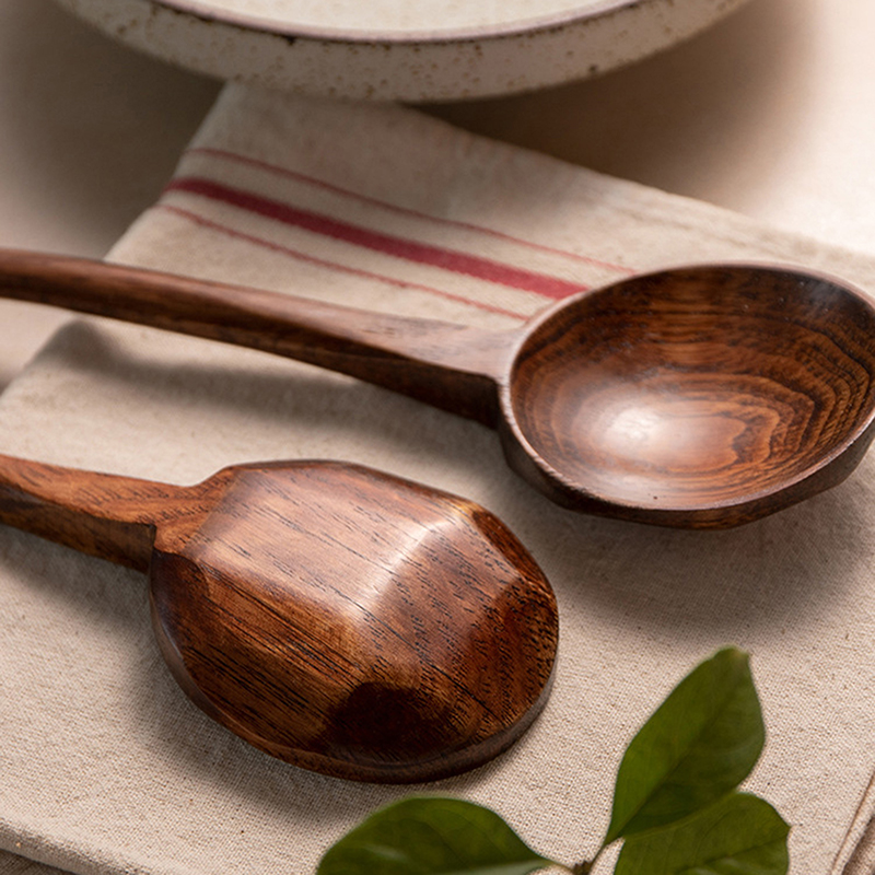 Japanese Camping Cooking - Long Handle Ramen Wooden Spoon Japanese