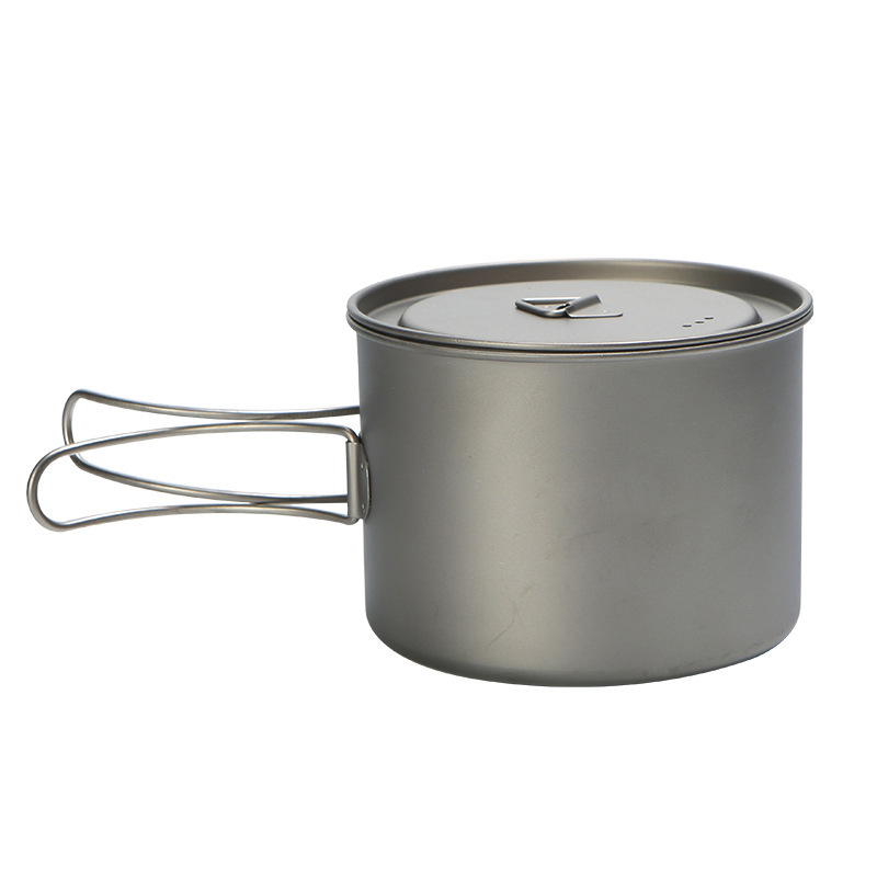 Camping Cooking Meals - Outdoor Picnic Titanium Cooking Pot 750ml