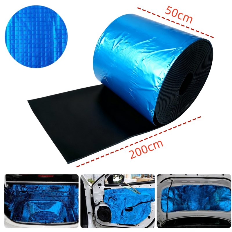 Aluminum Foil Heavy Duty - 1PCS 200cmx50cmx5mmThick Noise Insulation Mat Heatproof