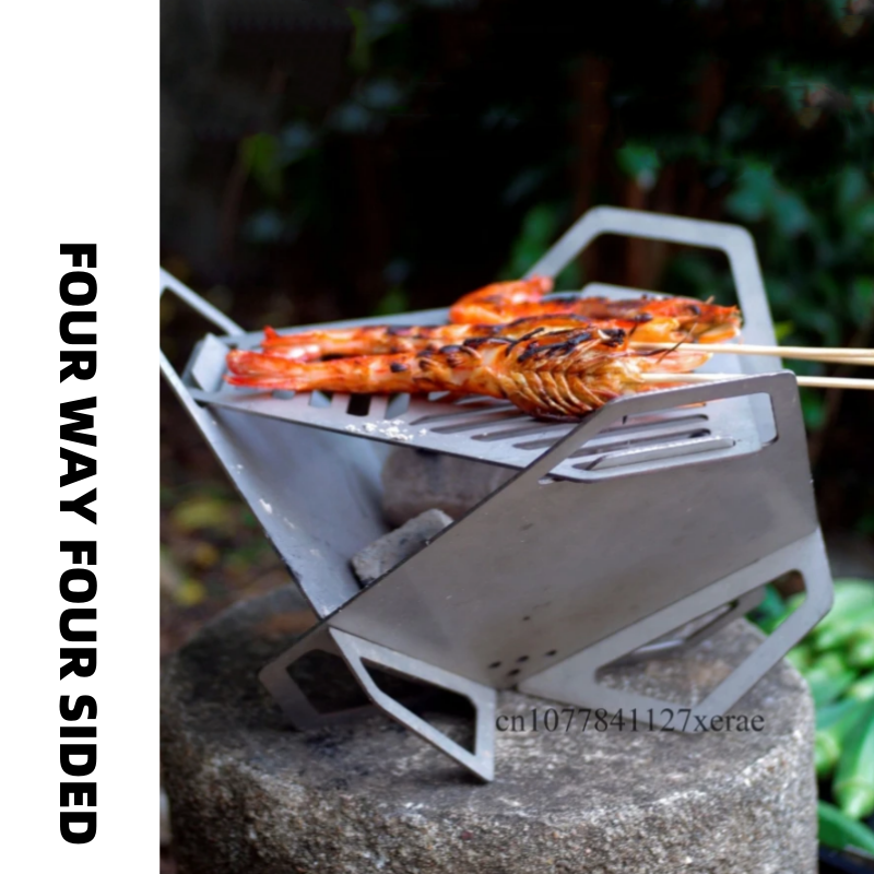 Camping Cooking Grate - Outdoor Multi-functional Pure Titanium Barbecue Grill