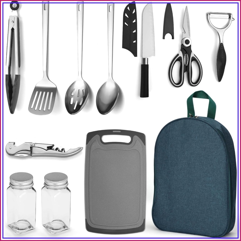Camping Outdoor Cooking Set - Camping Cooking Utensil Set 10 Piece,