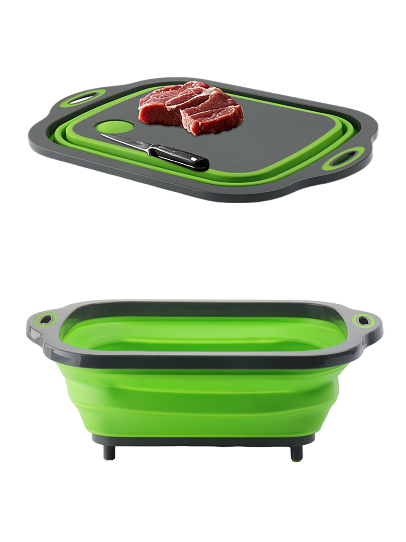 Camping Cooking Meals - Camping Collapsible Cutting Board Dish Basin