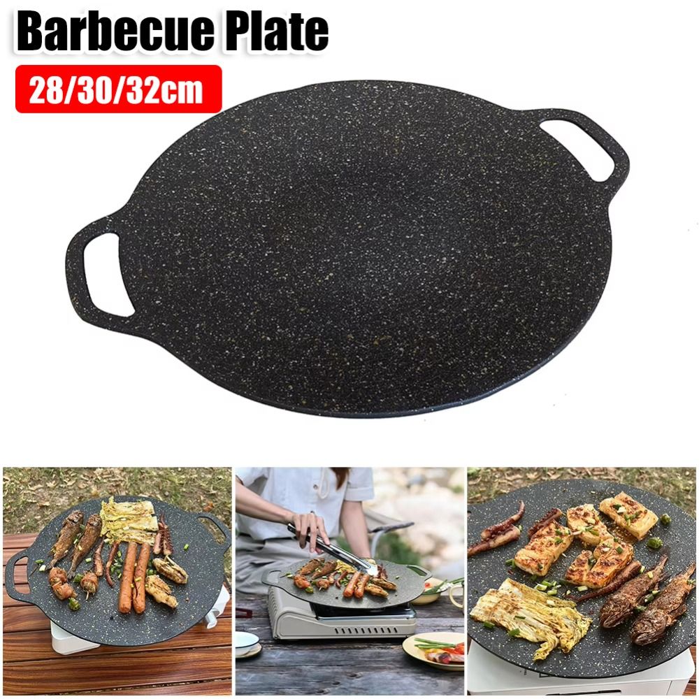 Camping Cooking Range - 28/30/32cm New Korean Barbecue Plate Non-Stick