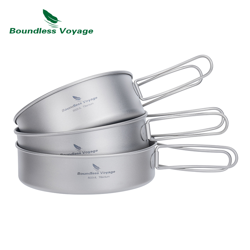 Camping Cooking Meals - Boundless Voyage Outdoor Ultralight Titanium Pot
