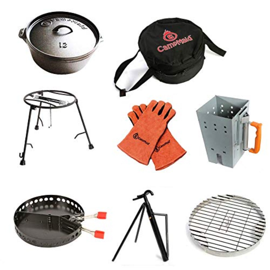 Camp Dutch Oven Cast - Outdoor Cooking Set - Dutch Oven