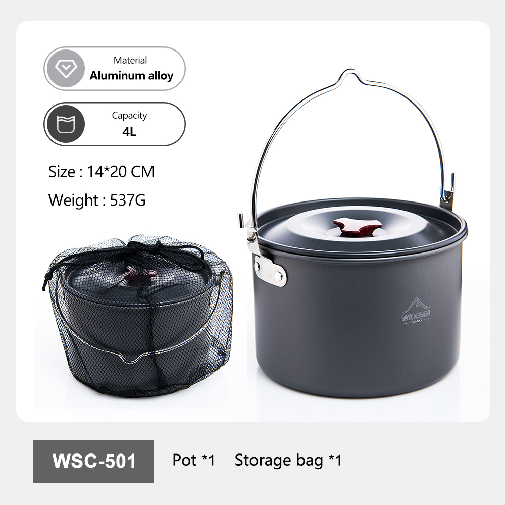 Widesea Hard Anodized Aluminum - đánh giá và giá Camping Outdoor Cooking Set