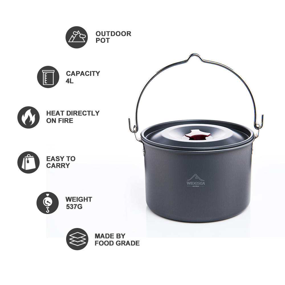 Widesea Hard Anodized Aluminum - đánh giá và giá Camping Outdoor Cooking Set