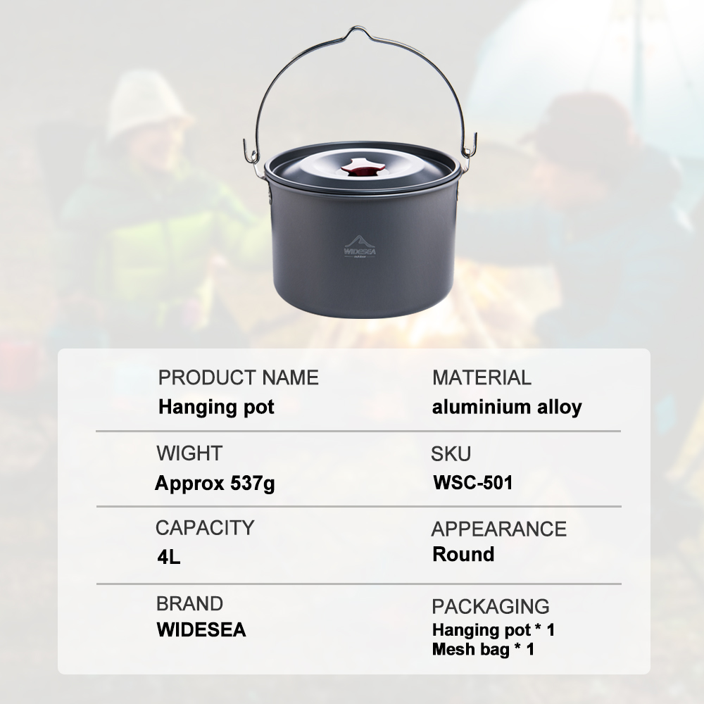 Widesea Hard Anodized Aluminum - đánh giá và giá Camping Outdoor Cooking Set