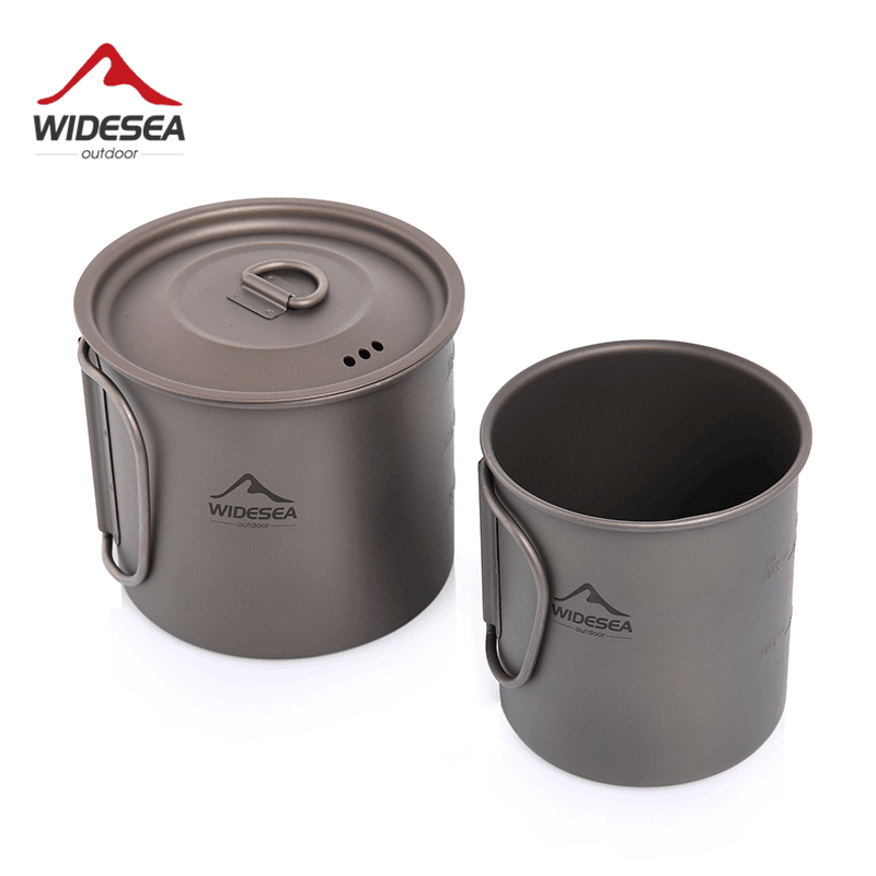 Widesea Camping Mug Titanium C - đánh giá và giá Quechua Camping Cooking Set