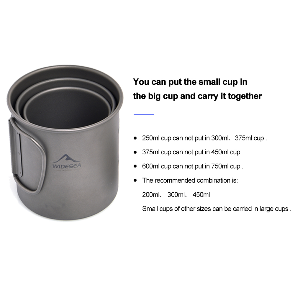 Widesea Camping Mug Titanium C - đánh giá và giá Quechua Camping Cooking Set