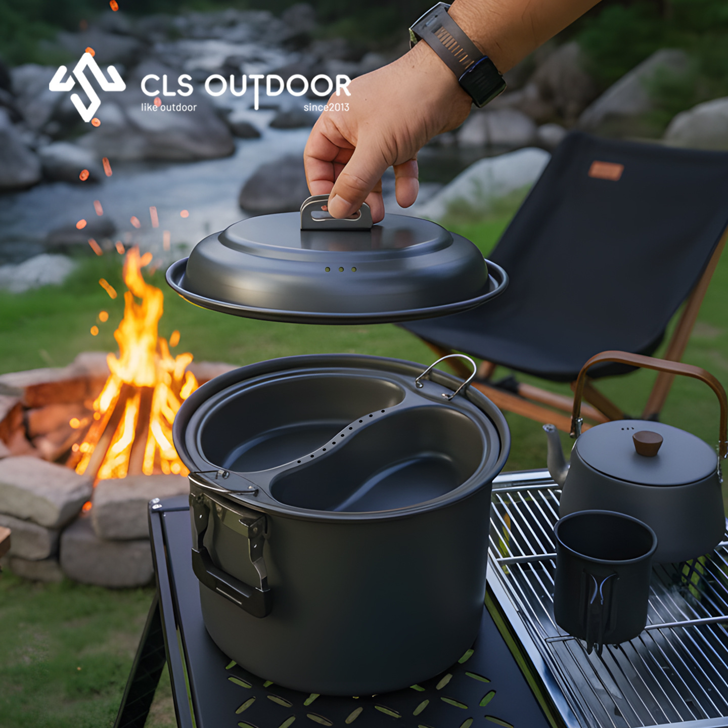 6.5L Large Capacity Mandarin D - đánh giá và giá Camping Cooking Pot Large