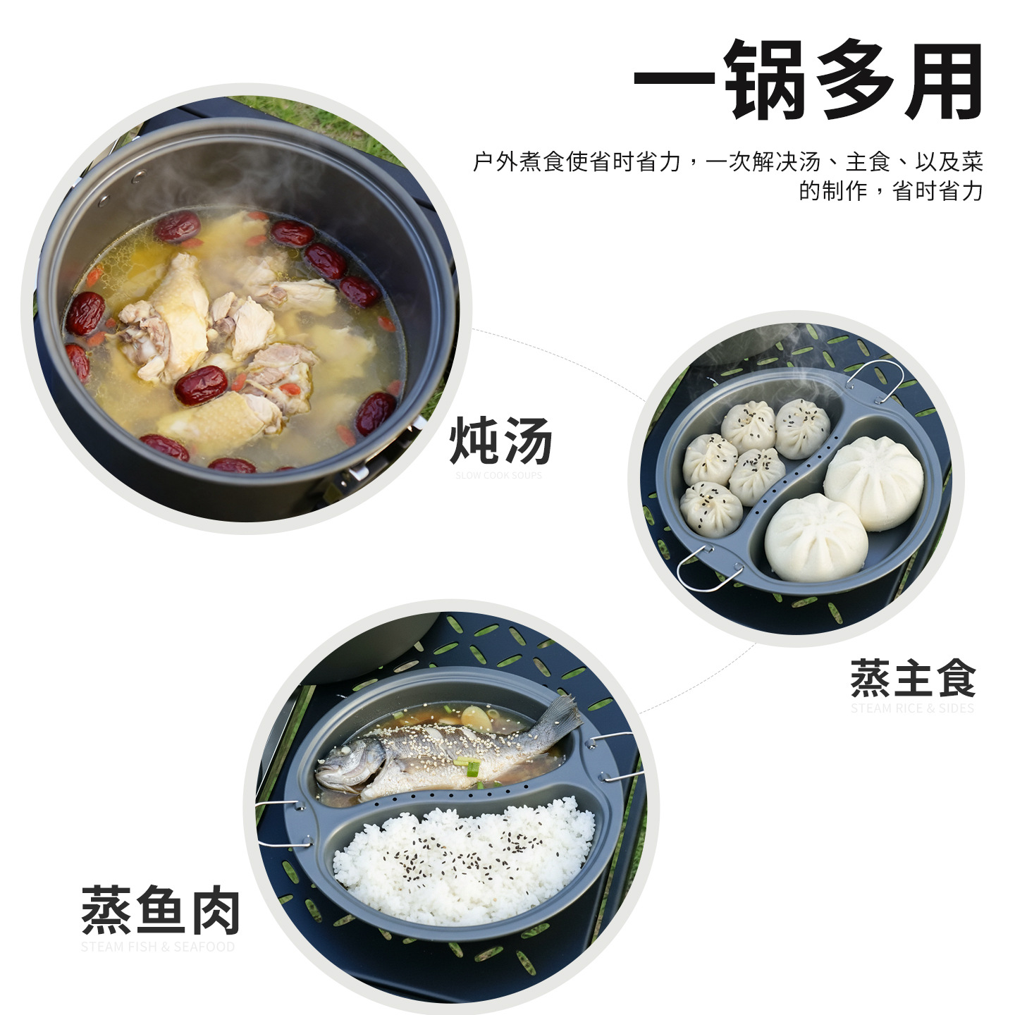 6.5L Large Capacity Mandarin D - đánh giá và giá Camping Cooking Pot Large