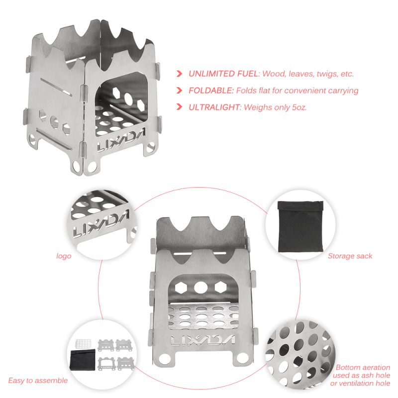 Lixada Titanium/Stainless stee - đánh giá và giá Camping Cooking Grate