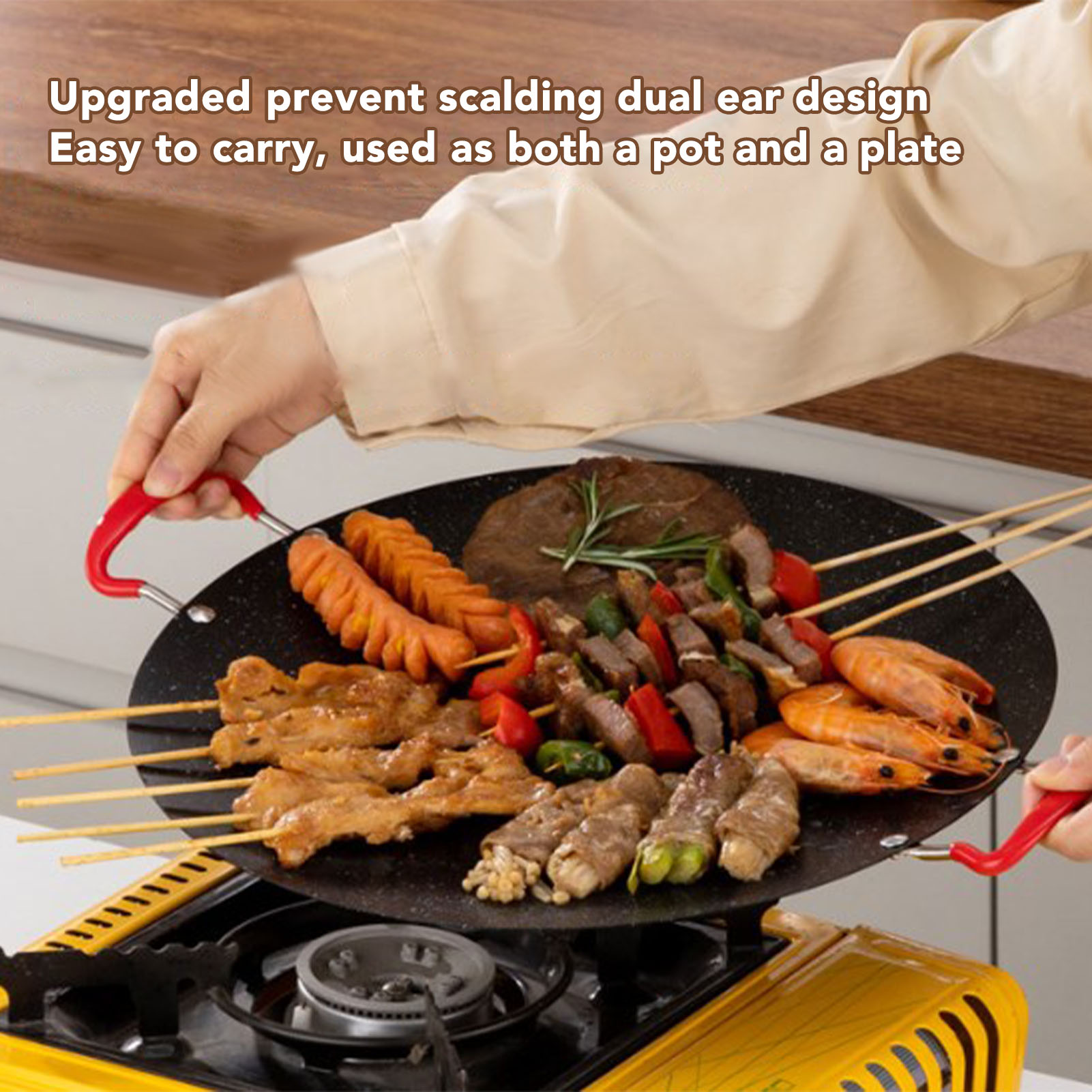 BBQ Griddle Pan Korean Grill P - đánh giá và giá Camping Cooking Range