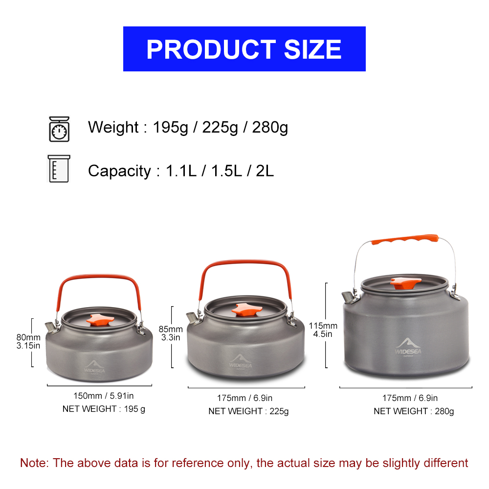 Widesea 1.1L 2L1.5L Camping Wa - đánh giá và giá Camping Cooking Meals