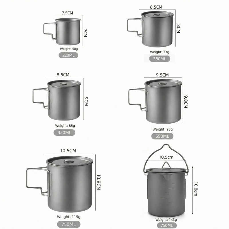 Titanium Camping Mug with Fold - đánh giá và giá Camping Cooking Utensil Bag