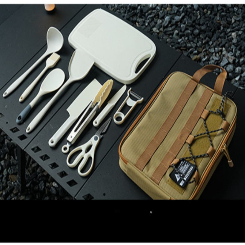 Portable 9Pcs Camping Kitchenw - đánh giá và giá Camping Cooking Utensil Bag