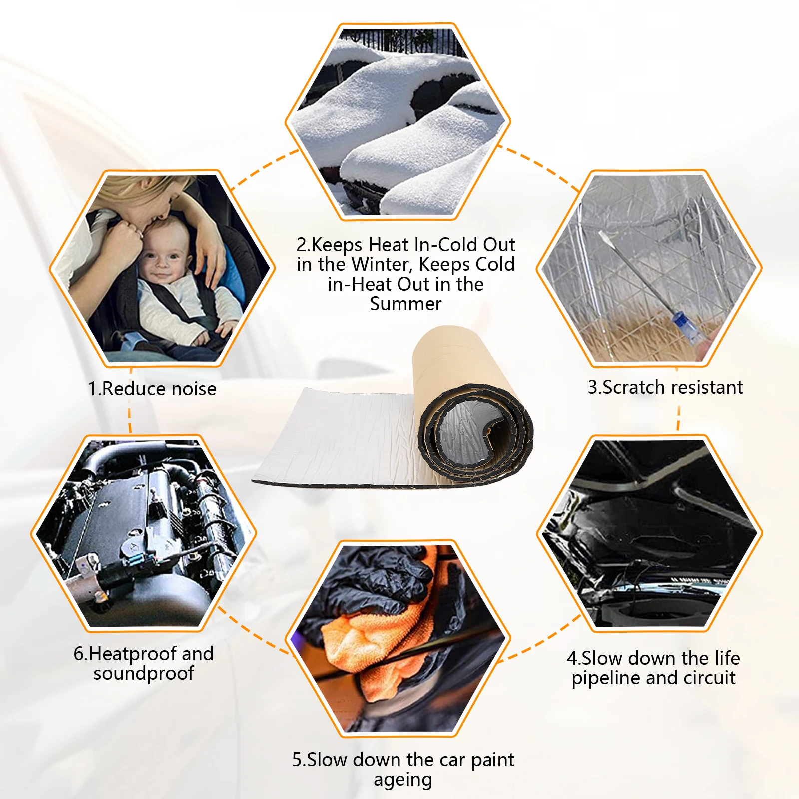 2000*500mm 5/10mm Car Sound Ma - đánh giá và giá Aluminum Foil Heavy Duty