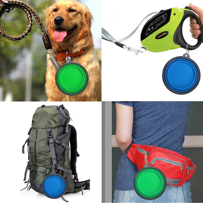 350ML Foldable Silicone Pet Bo - đánh giá và giá Camping Cooking Dishes