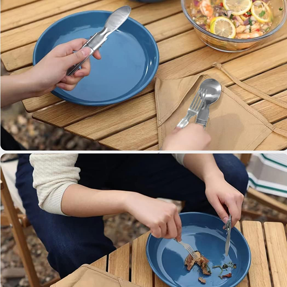 Camping Flatware Sets Stainles - đánh giá và giá Camping Cooking Utensil Bag