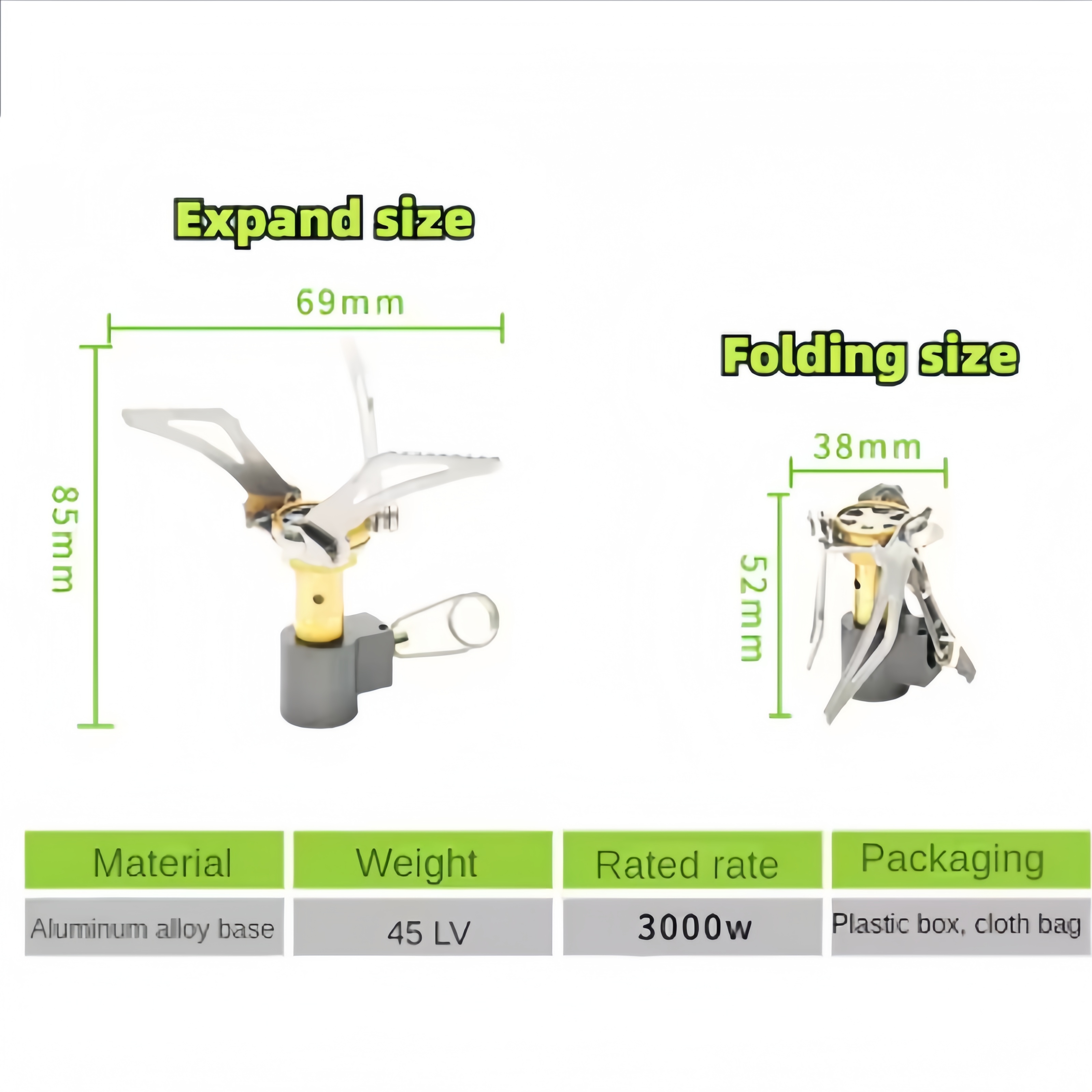 SSS-3000T Titanium Mini Campin - đánh giá và giá Camping Cooking Gas Stove Portable Tool