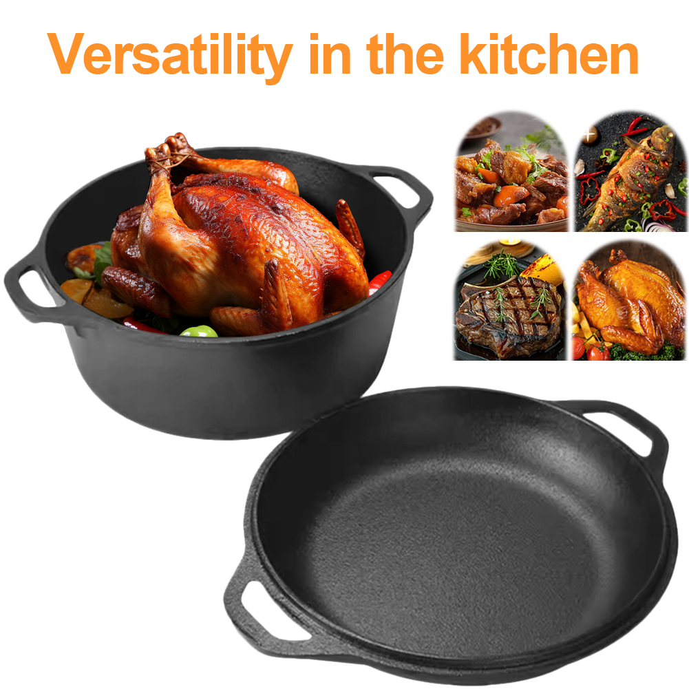 2 in 1 Cast Iron Dutch Oven Po - đánh giá và giá Camp Dutch Oven Cast
