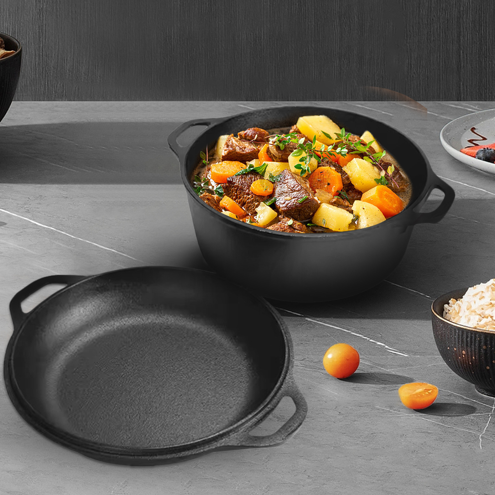 2 in 1 Cast Iron Dutch Oven Po - đánh giá và giá Camp Dutch Oven Cast