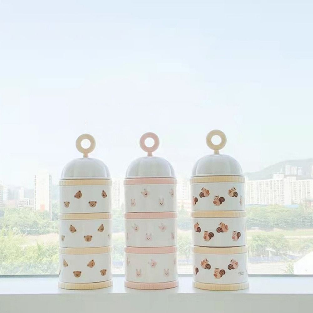 3 Layers Baby Milk Powder Box  - đánh giá và giá Bear Canister Food