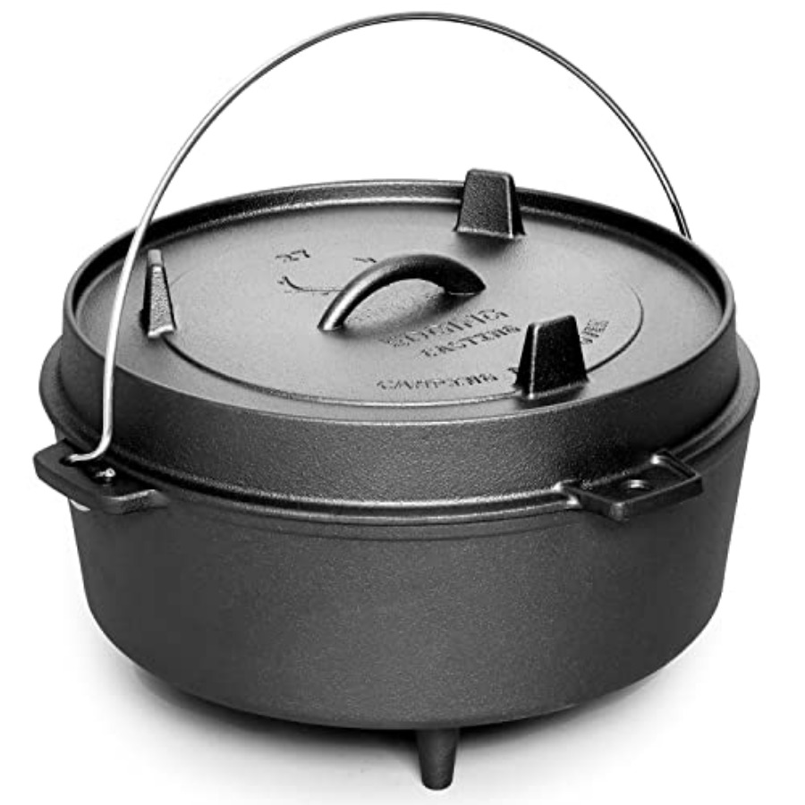 Pre-Seasoned Cast Iron Dutch O - đánh giá và giá Camp Dutch Oven Cast