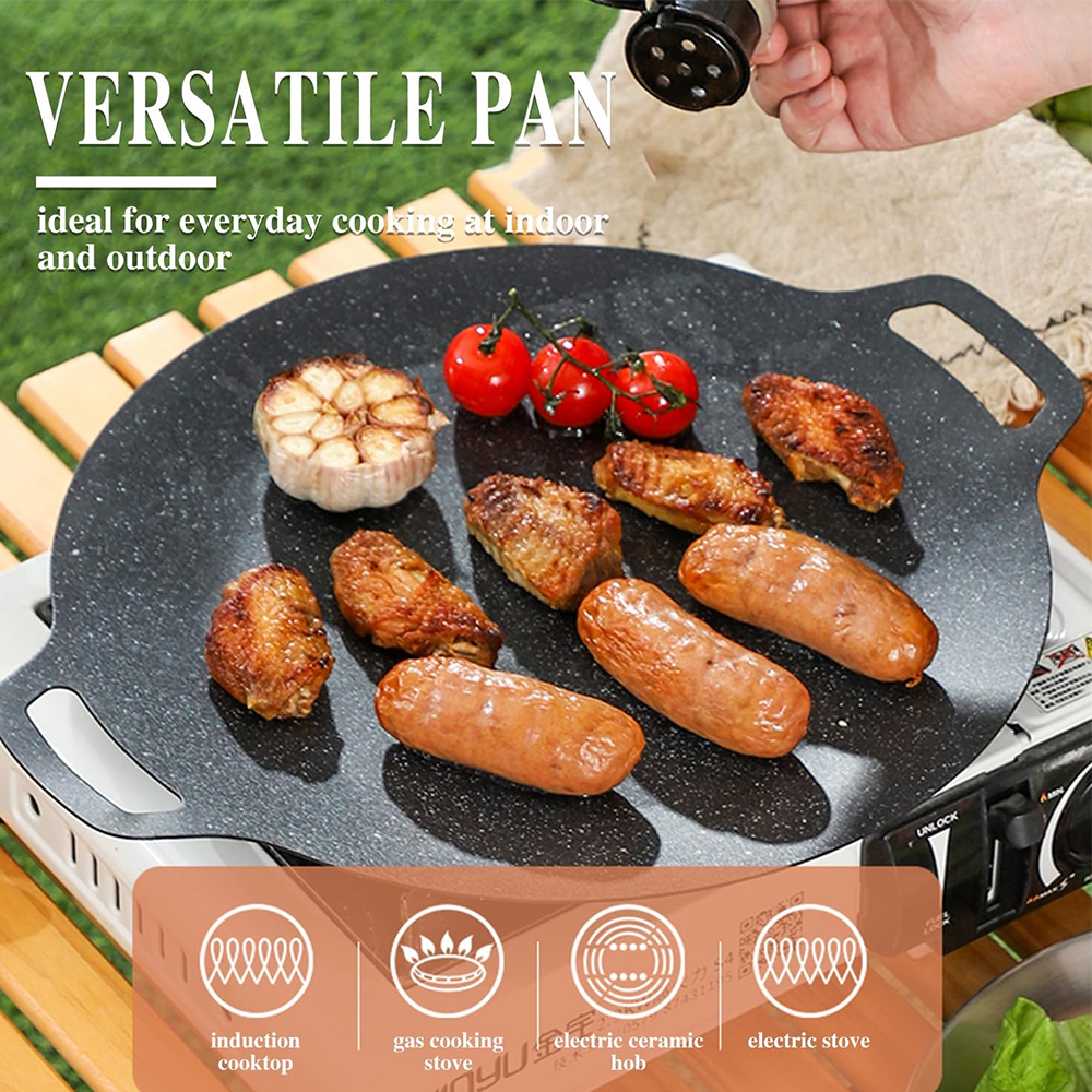 Korean BBQ Grill Pan Non-stick - đánh giá và giá Camping Cooking Range
