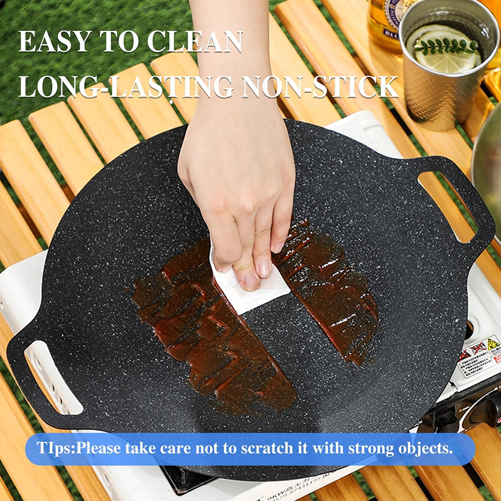 Korean BBQ Grill Pan Non-stick - đánh giá và giá Camping Cooking Range