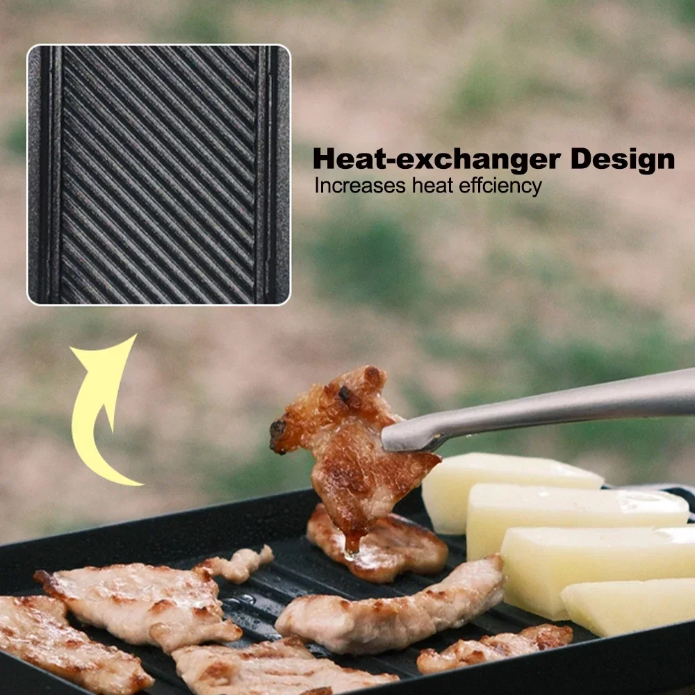 Mini Grill Plate Set Thickened - đánh giá và giá Camping Cooking Hot Plate