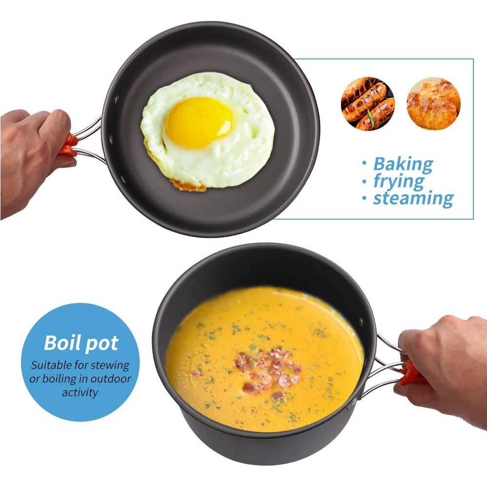 Outdoor camping cooking set, n - đánh giá và giá Quechua Camping Cooking Set