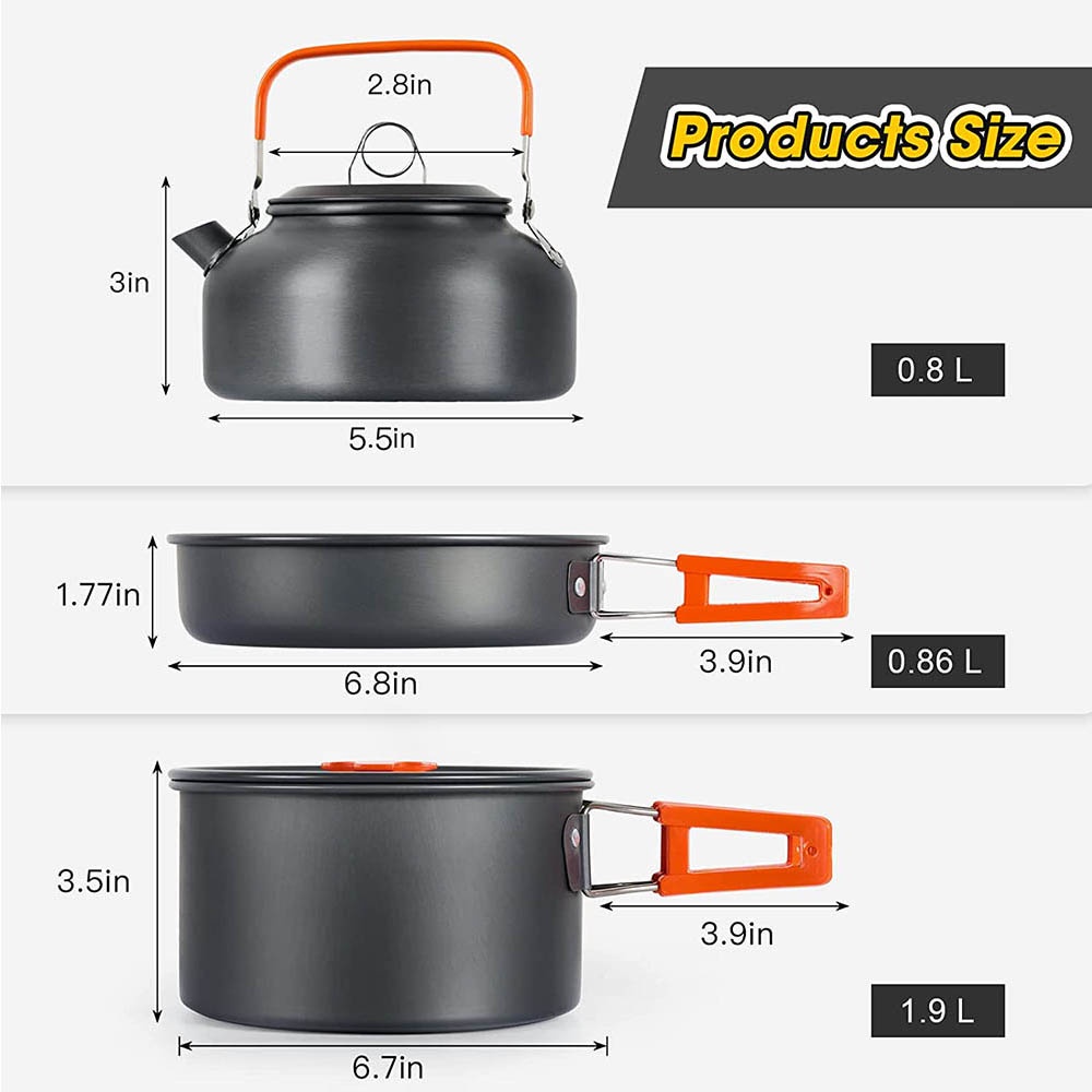 Outdoor camping cooking set, n - đánh giá và giá Quechua Camping Cooking Set