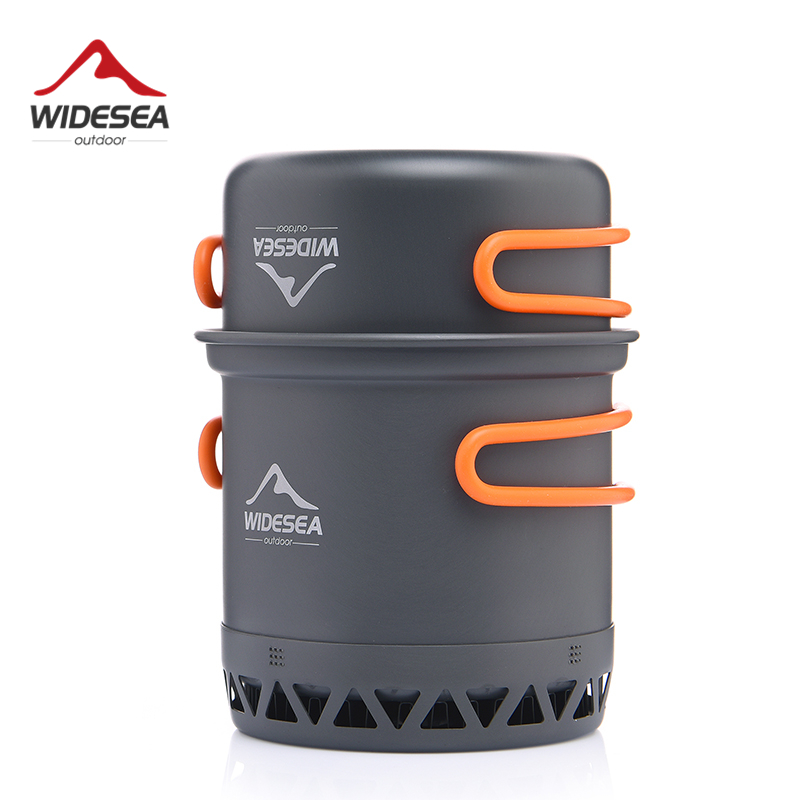 Widesea Camping Pot 1.3L 2.3L  - đánh giá và giá Quechua Camping Cooking Set