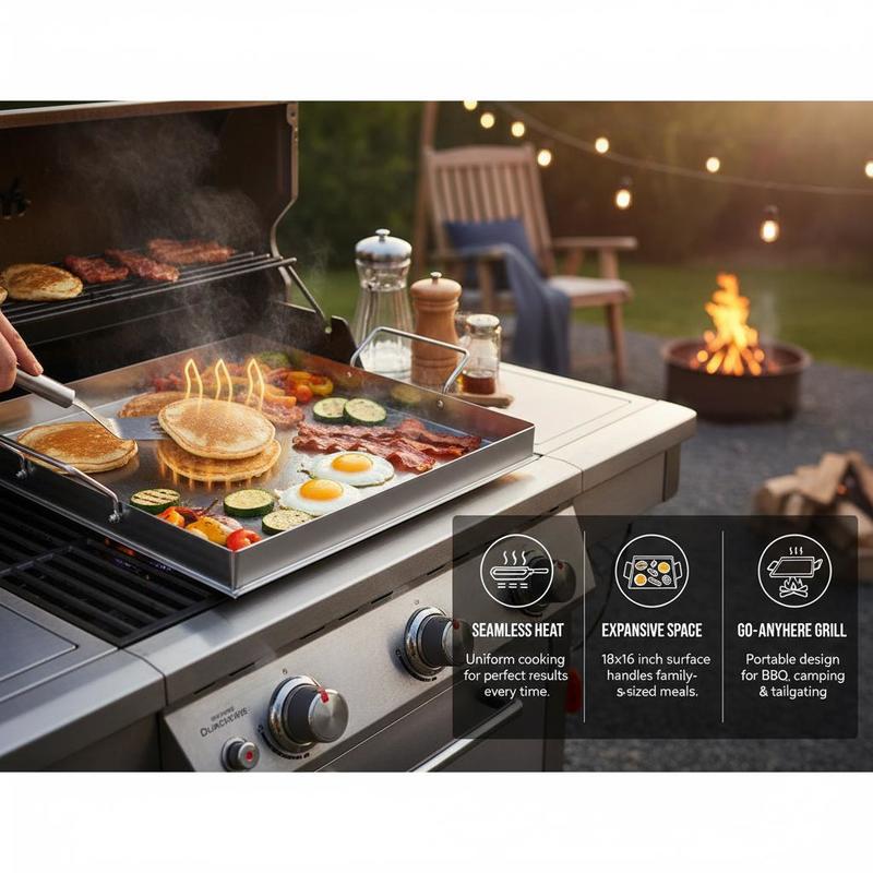 Universal Flat Top Griddle 18x - đánh giá và giá Camping Cooking Hot Plate