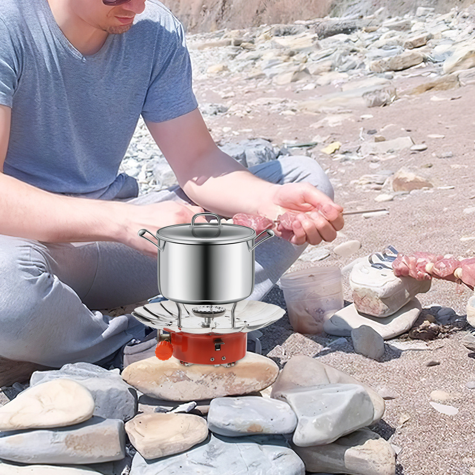 Portable Mini Lotus Windproof  - đánh giá và giá Camping Cooking Range