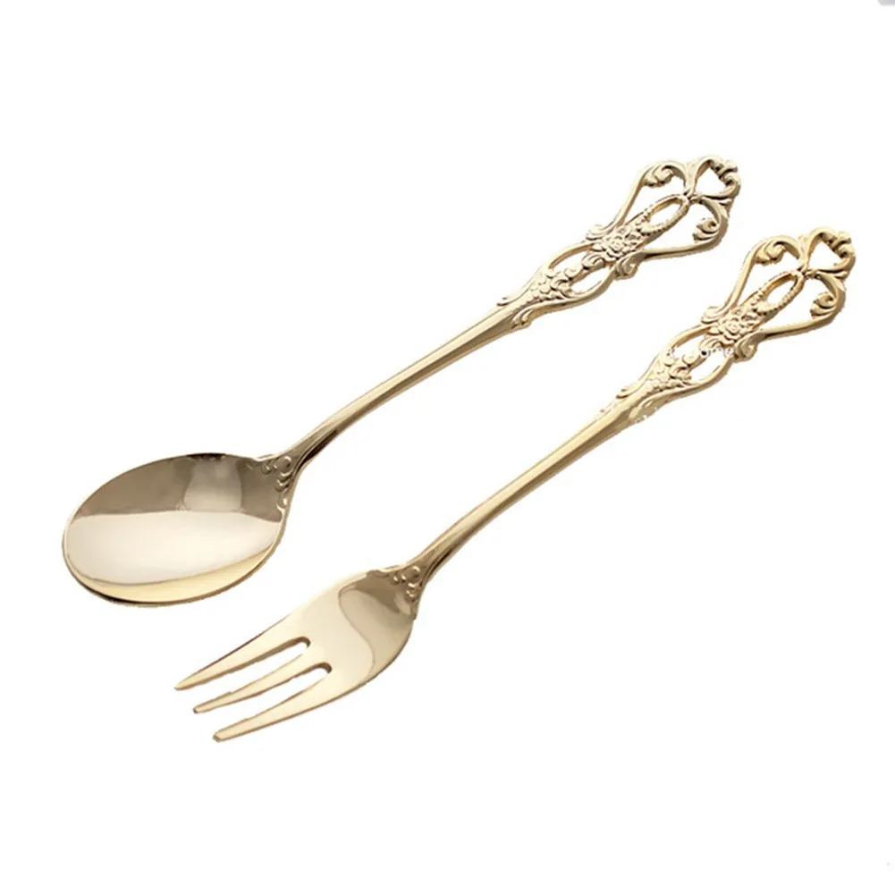 1 Pair Vintage Gold Spoon Fork - đánh giá và giá Vintage Camping Cooking Set