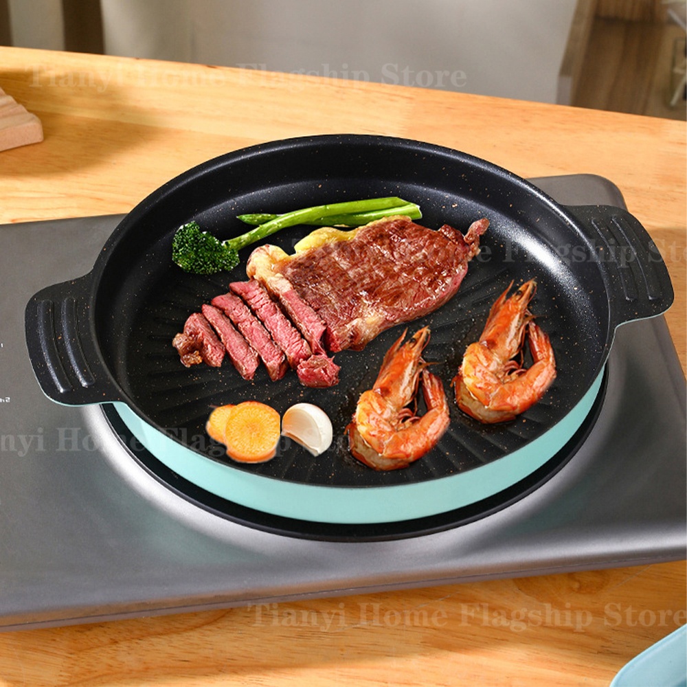 Grill Pan Round Non-Stick Barb - đánh giá và giá Camping Cooking Dishes