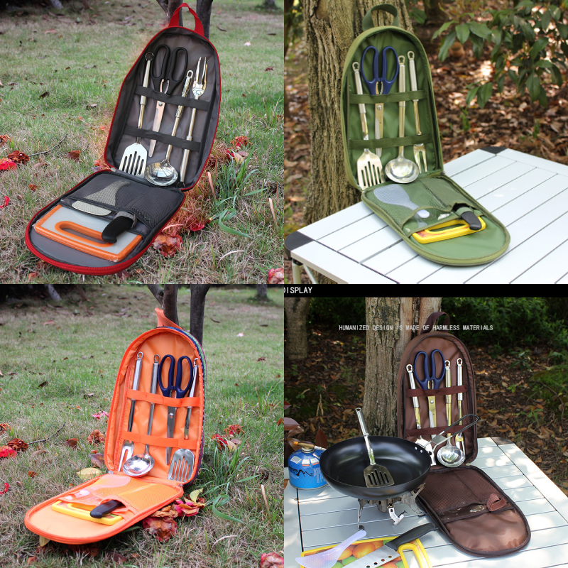 7pcs Camping Kitchen Utensil S - đánh giá và giá Camping Cooking Utensil Bag