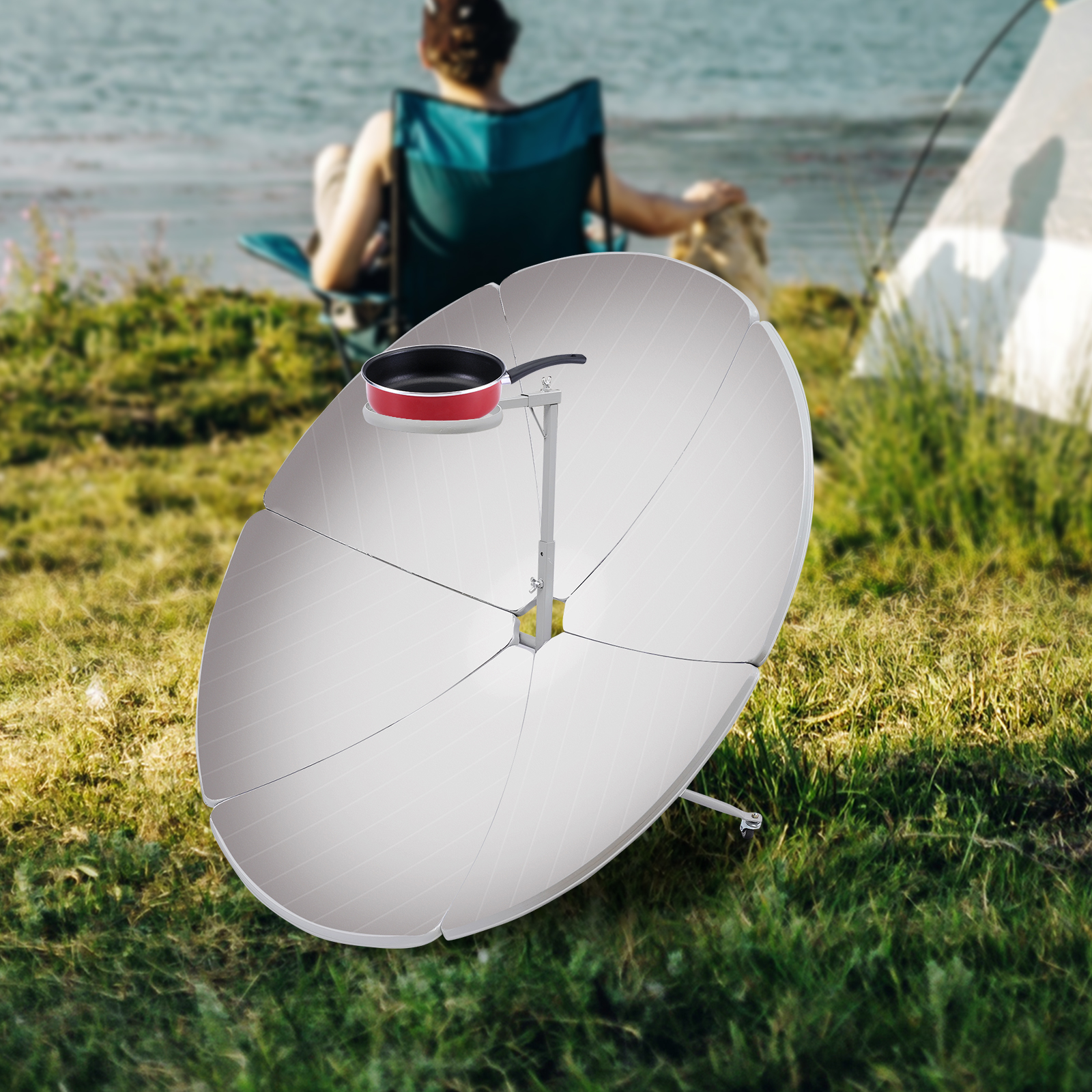 1800W Portable Solar Cooker, P - đánh giá và giá Camping Cooking Range