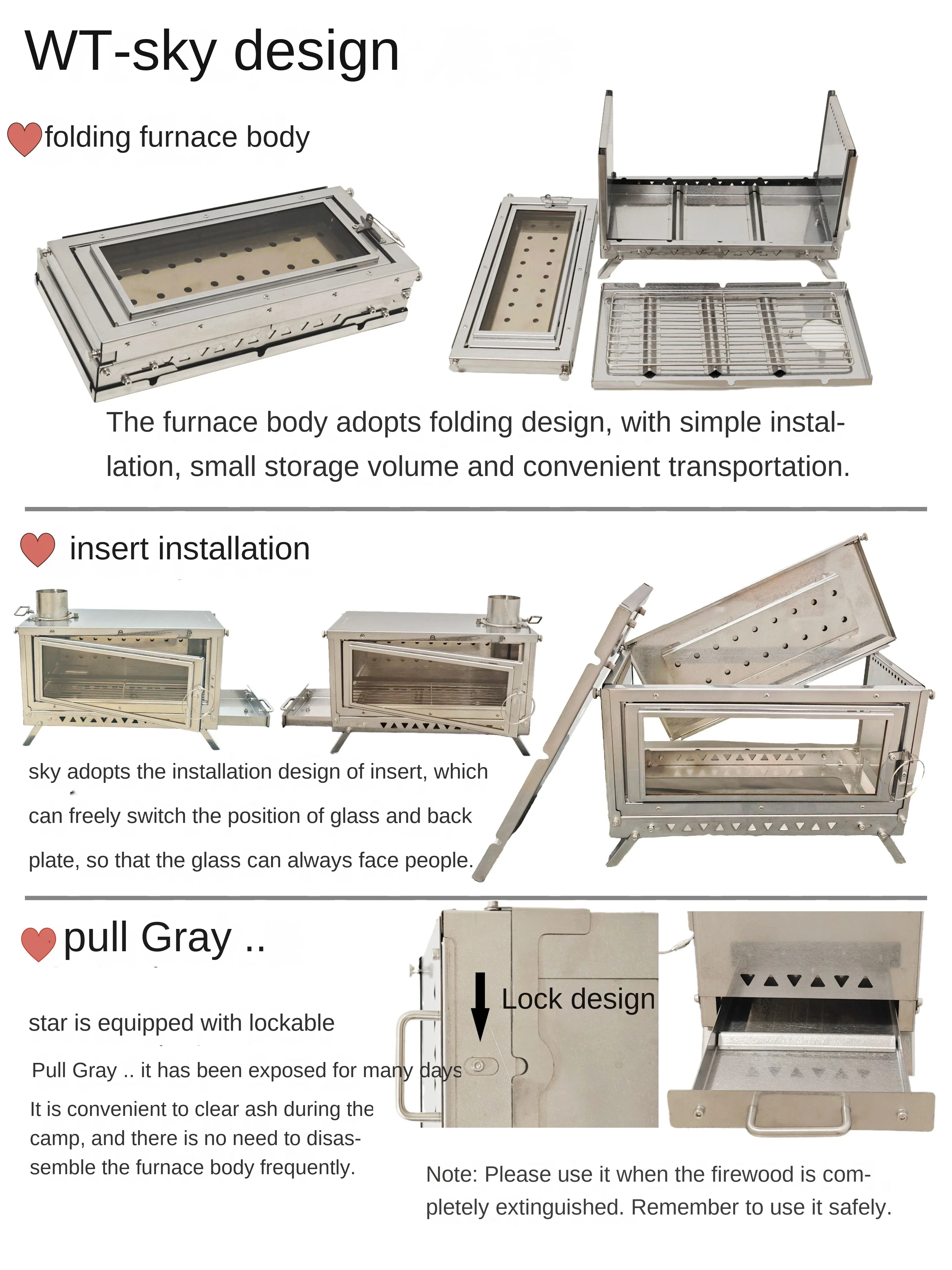 WT-Sky-Ti titanium alloy foldi - đánh giá và giá Camping Cooking Grate