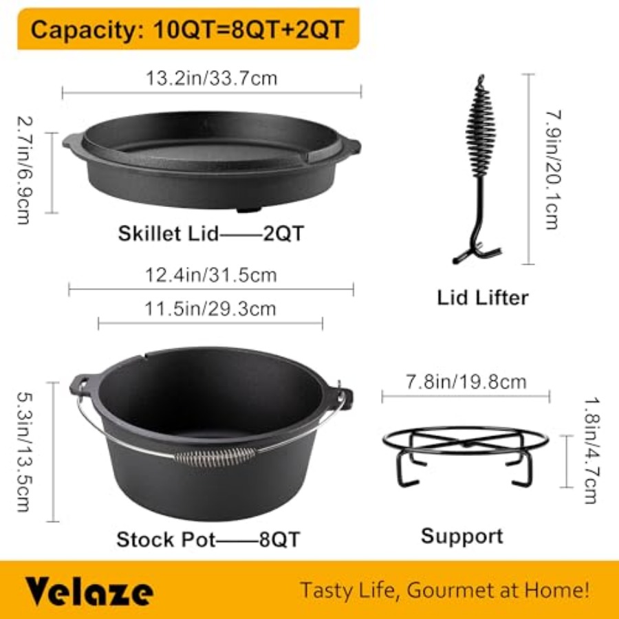 Camping Dutch Oven Pre-Seasone - đánh giá và giá Camp Dutch Oven Cast
