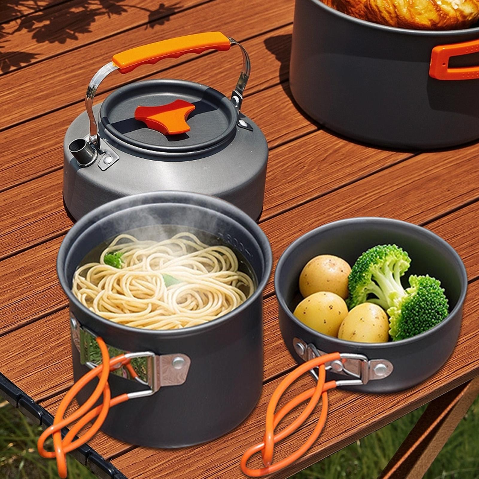 Portable Camping Cookware Set  - đánh giá và giá Camping Cooking No Gas